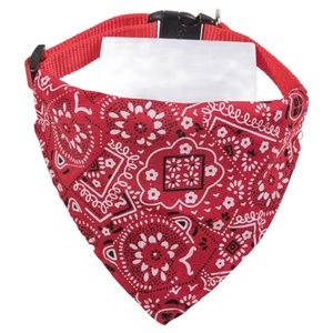 Red Triangle Bandana Adjustable Collar Breakaway Scarf Kitty Cat Puppy Dog Pet